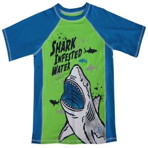 Op Boys “Shark Infested Water” Rashguard & Trunks!